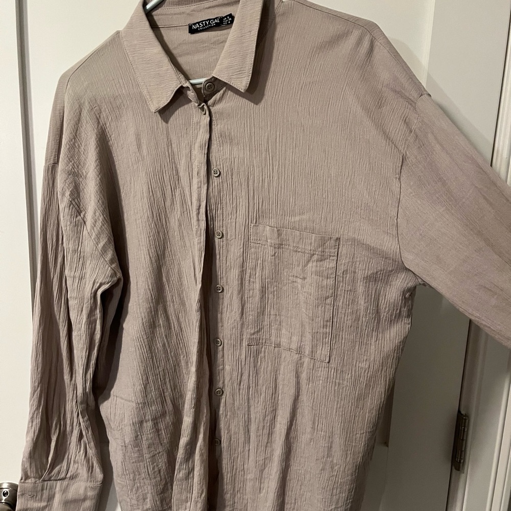 Light Gray Button Down - Picture 3 of 4